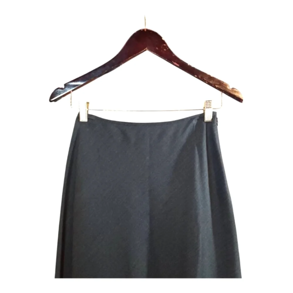 Vintage Lafayette 148 NY Wool Blend A-line Maxi Skirt in Gray Classic Women's 0P